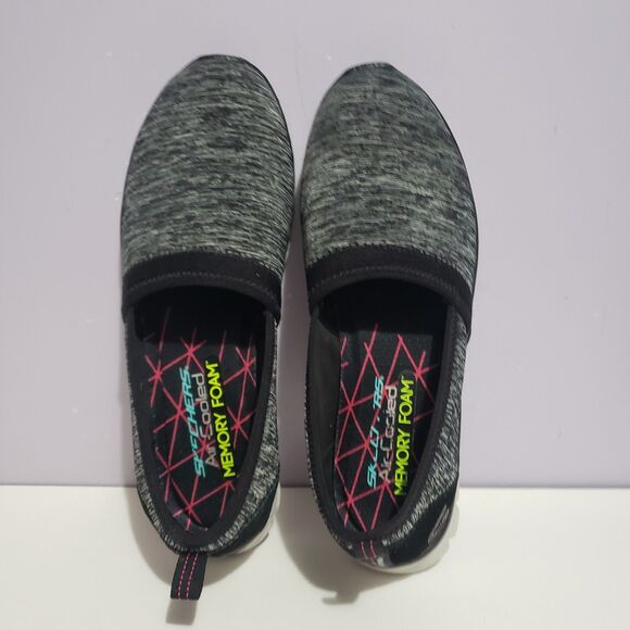 Skechers Air Cooled Memory Foam Gray Slip On Women's Sneakers Sz 8 - Picture 8 of 10